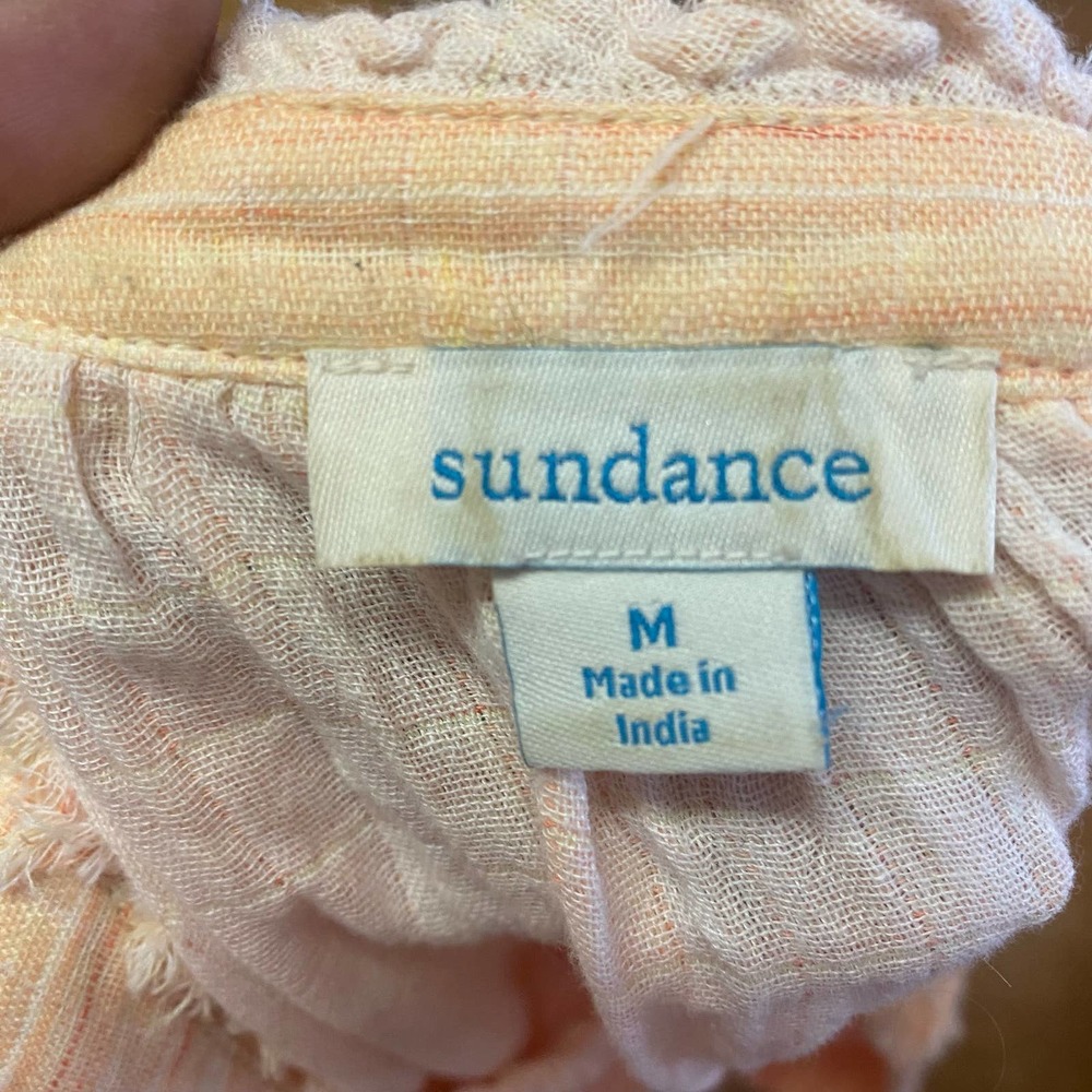 Sundance Orange Gentle Breeze Coastal Granola Western Embroidered Top - Picture 7 of 7
